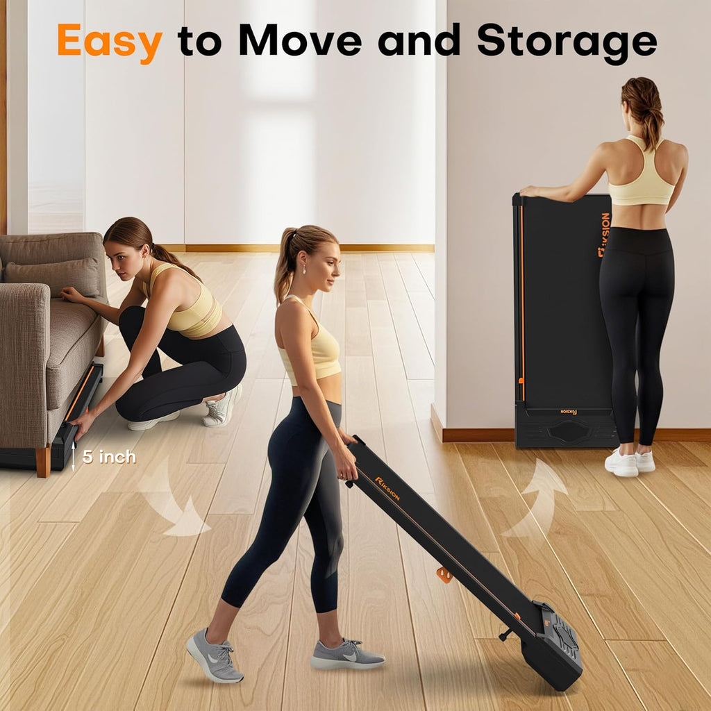 Walking Pad Treadmill, under Desk Treadmill, Portable Foldable Compact Walking Pad with Remote Control for Home/Office, Free Installation