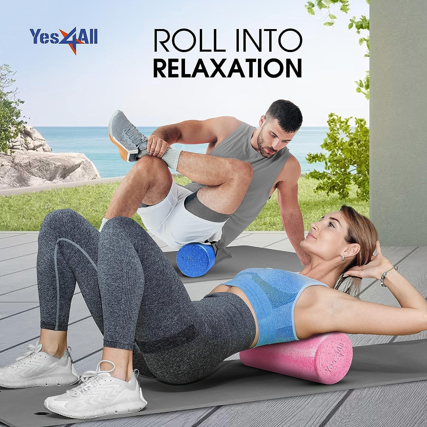 18Inch Exercise Foam Roller EPP Black