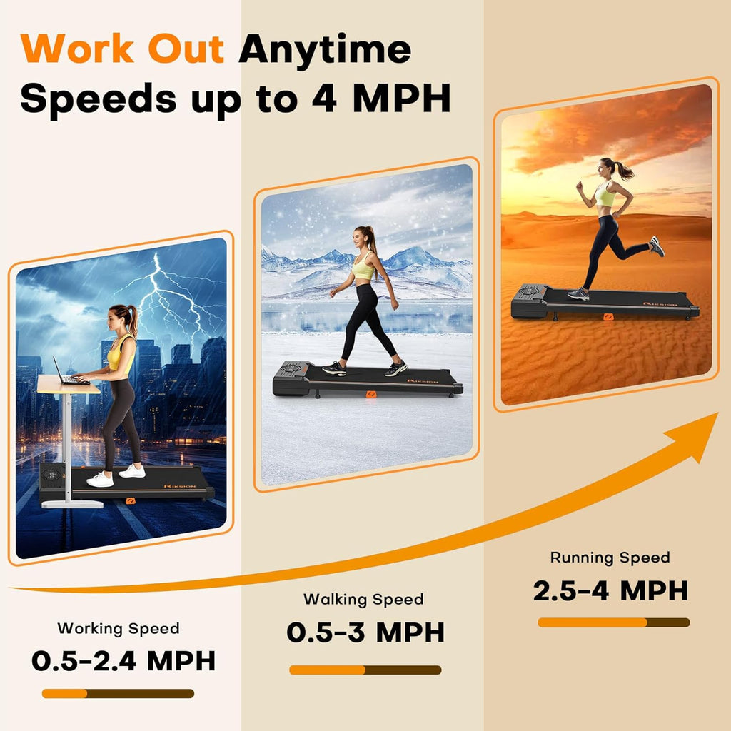 Walking Pad Treadmill, under Desk Treadmill, Portable Foldable Compact Walking Pad with Remote Control for Home/Office, Free Installation