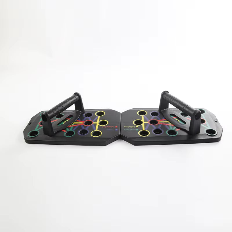 Portable Foldable Push-Up Board Set with Handles Multifunctional Fitness Equipment for Chest Abdomen Arms Back Training