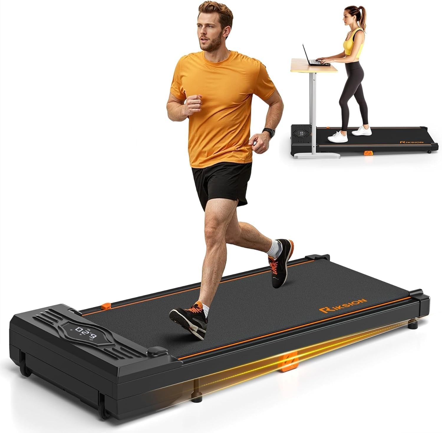 Walking Pad Treadmill, under Desk Treadmill, Portable Foldable Compact Walking Pad with Remote Control for Home/Office, Free Installation